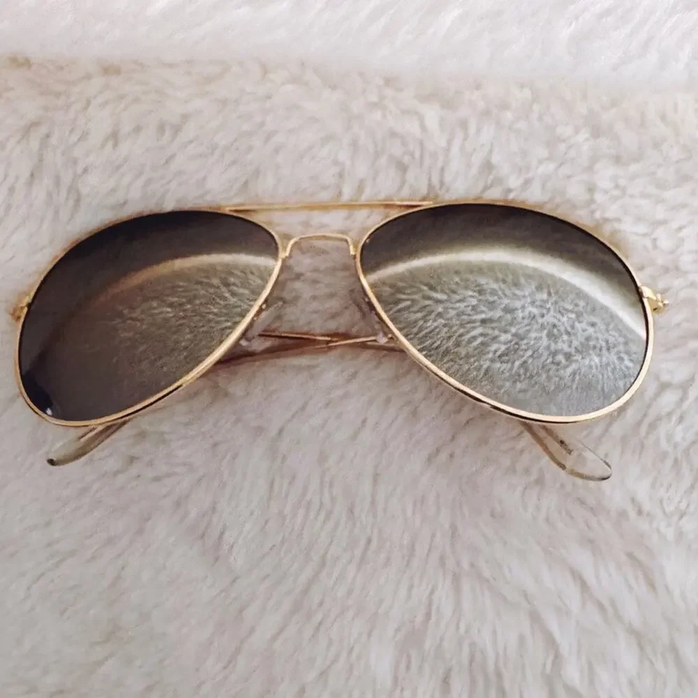 Flynn Gold W/ Mirrored Lenses Aviator Sunglasses